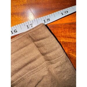 Liz Claiborne‎ Women Brown Lined Linen Blend Skirt Size 16 Flare A Line